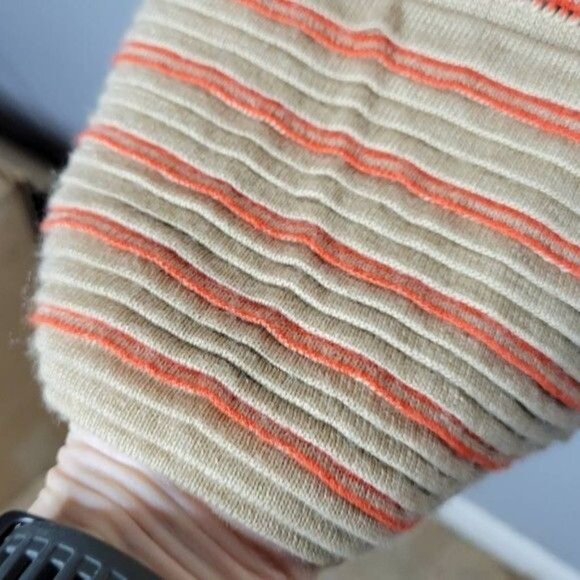 Anthropologie Y2K Wool Blend Sweater Dress Beige Orange Knit Dress S Womens - Picture 4 of 8